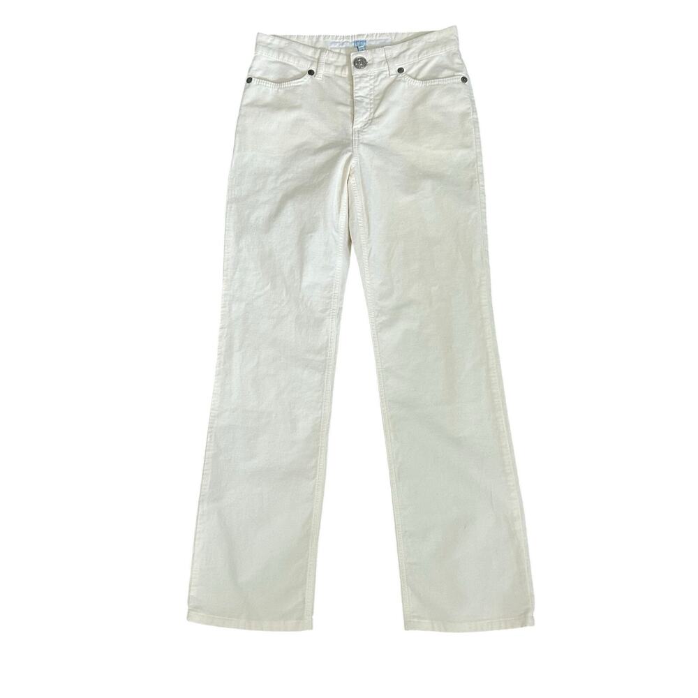Escada Sport ivory fine corduroy velvet‎ Linda straight leg jeans 34 US 4